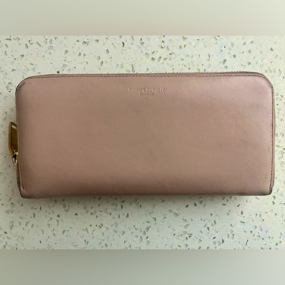 SAINT LAURENT PARIS ZIP AROUND WALLET
